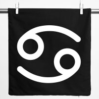 Kissenbezug Krebs Sternzeichen Zeichen 40x40cm Black