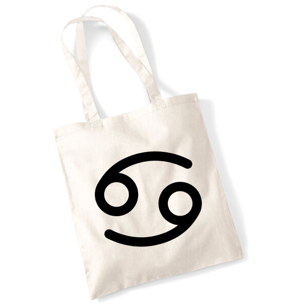 Jutebeutel Krebs Sternzeichen Zeichen 10 Liter