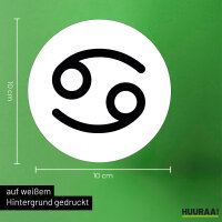 Aufkleber Krebs Sternzeichen Zeichen 10cm Sticker