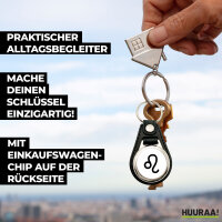 Anhänger Löwe Sternzeichen Zeichen Metall mit Kunstleder