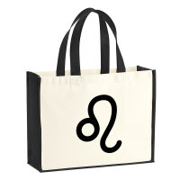 Jutetasche Löwe Sternzeichen Zeichen 21 Liter Black