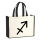 Jutetasche Schütze Sternzeichen Zeichen 21 Liter Black