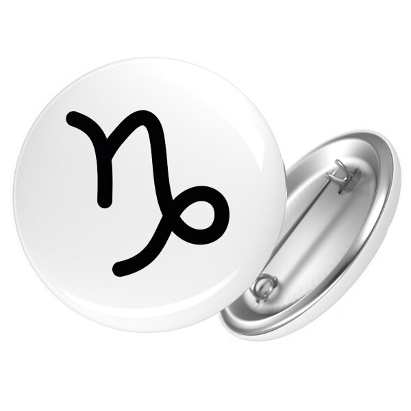 Button Steinbock Sternzeichen Zeichen
