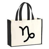 Jutetasche Steinbock Sternzeichen Zeichen 21 Liter Black