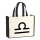 Jutetasche Waage Sternzeichen Zeichen 21 Liter Black
