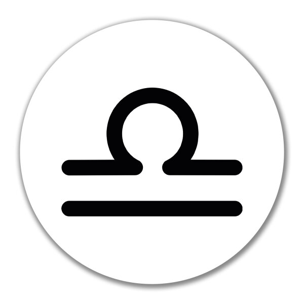 Aufkleber Waage Sternzeichen Zeichen 10cm Sticker