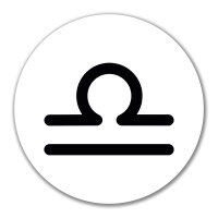 Aufkleber Waage Sternzeichen Zeichen 10cm Sticker