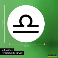 Aufkleber Waage Sternzeichen Zeichen 10cm Sticker