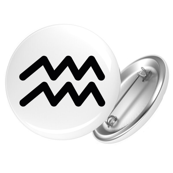 Button Wassermann Sternzeichen Zeichen