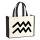 Jutetasche Wassermann Sternzeichen Zeichen 21 Liter Black