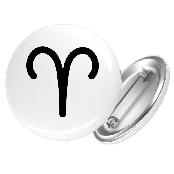 Button Widder Sternzeichen Zeichen