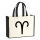 Jutetasche Widder Sternzeichen Zeichen 21 Liter Black