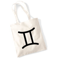 Jutebeutel Zwillinge Sternzeichen Zeichen 10 Liter