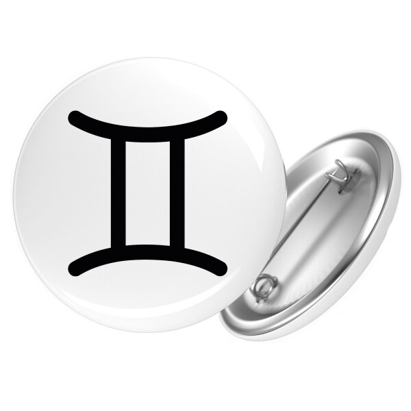 Button Zwillinge Sternzeichen Zeichen