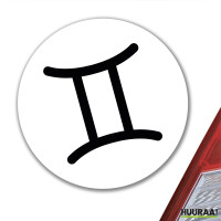 Aufkleber Zwillinge Sternzeichen Zeichen 10cm Sticker