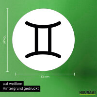 Aufkleber Zwillinge Sternzeichen Zeichen 10cm Sticker