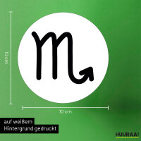 Aufkleber Skorpion Sternzeichen Zeichen 10cm Sticker