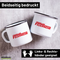 Emaille Tasse Freiwillige Feuerwehr 300ml Vintage Emaille...