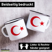 Emaille Tasse Türkei Halbmond und Stern 300ml...