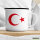 Emaille Tasse Türkei Halbmond und Stern 300ml Vintage Emaille Becher