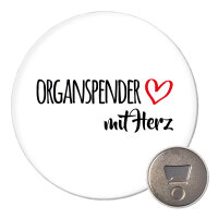 Magnet Organspender mit Herz 59mm Kühlschrankmagnet...