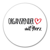 Aufkleber Organspender mit Herz 10cm Sticker