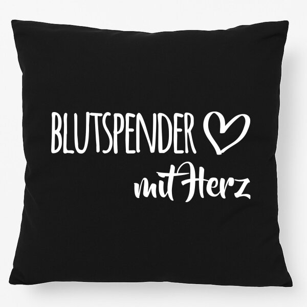 Kissen Blutspender mit Herz 40x40cm