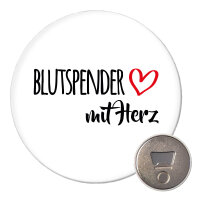 Magnet Blutspender mit Herz 59mm Kühlschrankmagnet...