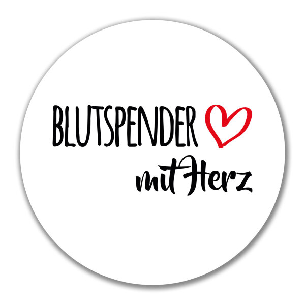 Aufkleber Blutspender mit Herz 10cm Sticker