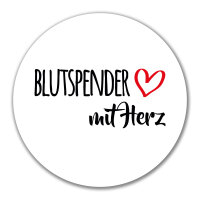 Aufkleber Blutspender mit Herz 10cm Sticker