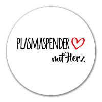 Aufkleber Plasmaspender mit Herz 10cm Sticker
