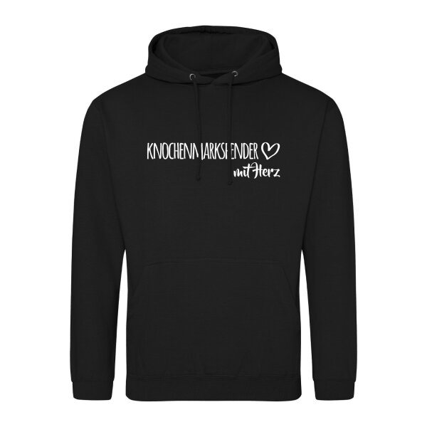 Unisex Hoodie Knochenmarkspender mit Herz Größe S-3XL
