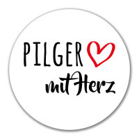 Aufkleber Pilger mit Herz 10cm Sticker