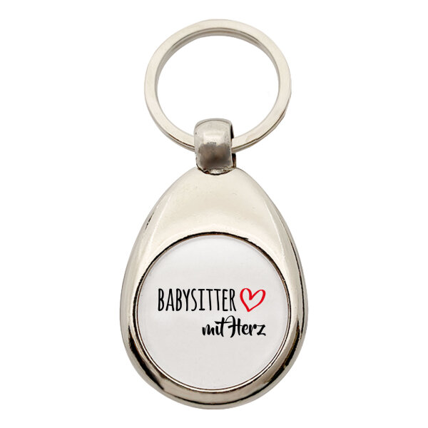 Schlüsselanhänger Babysitter mit Herz