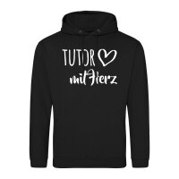 Unisex Hoodie Tutor mit Herz Größe S-3XL