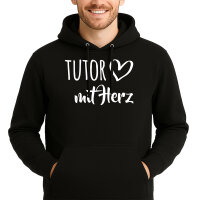 Unisex Hoodie Tutor mit Herz Größe S-3XL