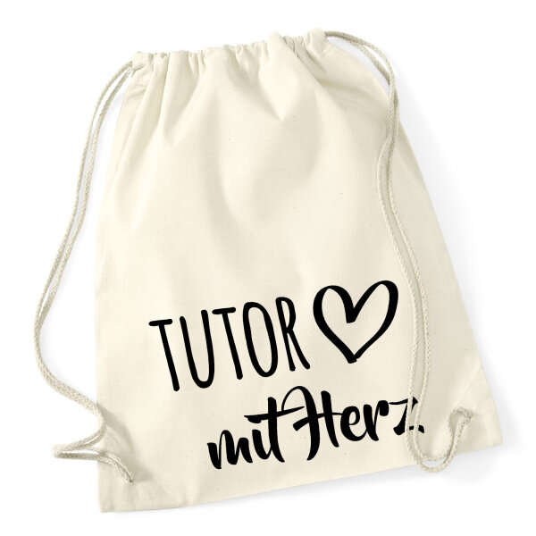 Turnbeutel Tutor mit Herz 12 Liter