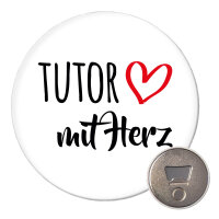 Magnet Tutor mit Herz 59mm Kühlschrankmagnet Flaschenöffner