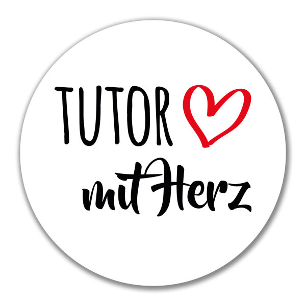 Aufkleber Tutor mit Herz 10cm Sticker