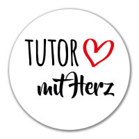 Aufkleber Tutor mit Herz 10cm Sticker