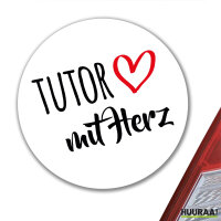 Aufkleber Tutor mit Herz 10cm Sticker