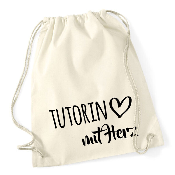Turnbeutel Tutorin mit Herz 12 Liter