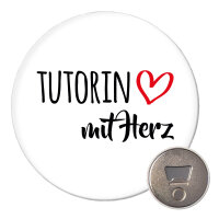 Magnet Tutorin mit Herz 59mm Kühlschrankmagnet Flaschenöffner