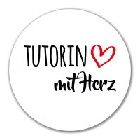 Aufkleber Tutorin mit Herz 10cm Sticker