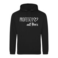 Unisex Hoodie Professor mit Herz Größe S-3XL
