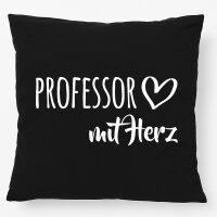 Kissen Professor mit Herz 40x40cm