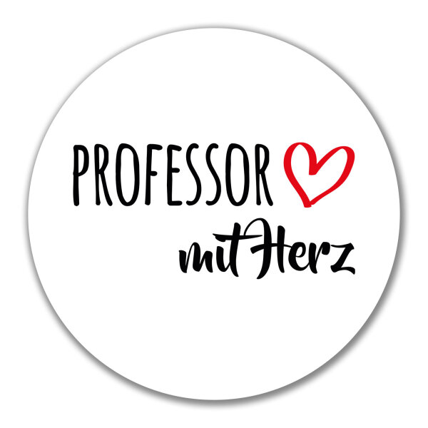 Aufkleber Professor mit Herz 10cm Sticker