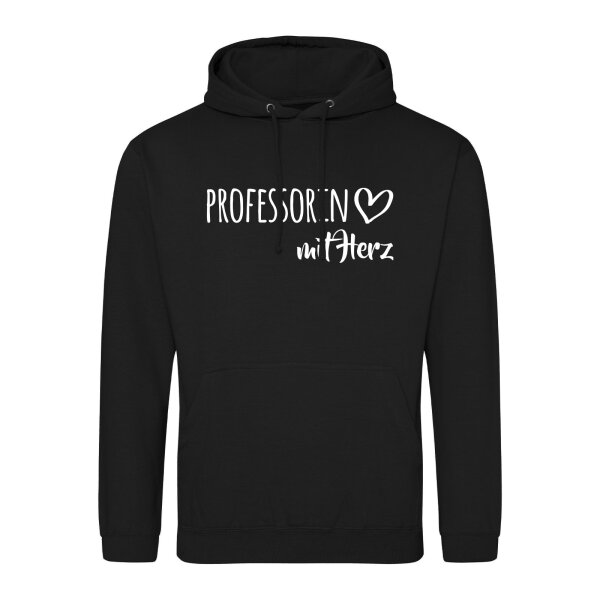 Unisex Hoodie Professorin mit Herz Größe S-3XL