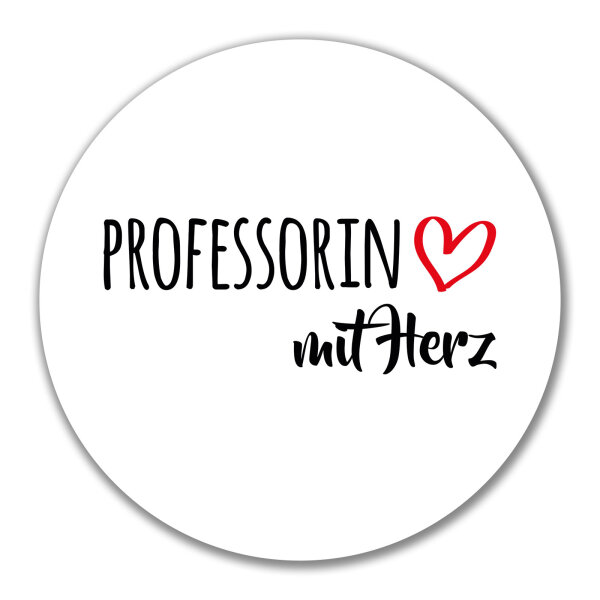 Aufkleber Professorin mit Herz 10cm Sticker