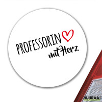 Aufkleber Professorin mit Herz 10cm Sticker